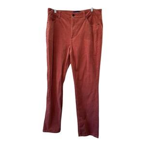 Talbots Mauve Pink Cordurory High-Waist Straight Leg Pants Women's 12 Petite